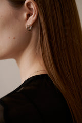 Silver925_ツーラインサークル_ピアス (2colors)