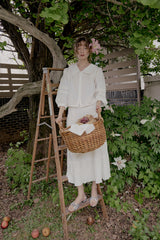 Carrot ribbon skirt_ivory