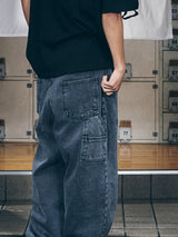CARPENTER LOOSEFIT DENIM PANTS STONE BLACK