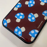 mushroom epoxy bumper case - brown blue