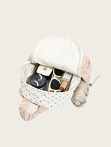 Ribbon Polka Dot Canvas Backpack – Cute College & Commuter Bag