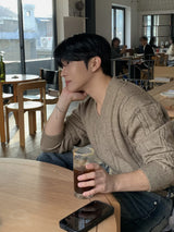 Croiffle v-neck knitwear