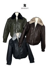 Raccoon fur leather JK [3color]