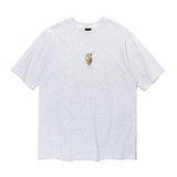 アイスクリームプリントショートスリーブTシャツ / ICE CREAM PRINTING SHORT-SLEEVED T-WHITE MELANGE