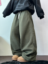 テディフリース🤎🐻 S-L🧸3サイズ ロングワイドヒーターパンツ 🤎💙💚3COLOR