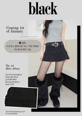 Solid A-line Pants Skirt