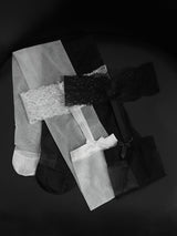 lace ribbon garter stocking (2color)