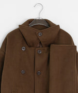 Rimlo Belt Double Button High Neck Coat