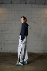 ILLA PPINTUCK HOODIE / NAVY