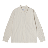 25SS 25SS ストライプセットアップルーズフィットシャツ アイボリー