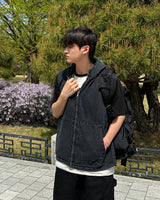 Rio Denim Anorak Vest(Light Blue)