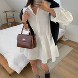 [BELLIDE MADE] FLARE SHIRT ONE PIECE