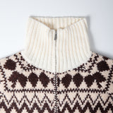 No.1024 dia wool20 KNIT ZIP-UP (3color)