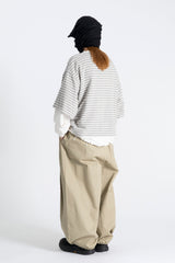 Zen Layered Damage Crop Sweatshirt