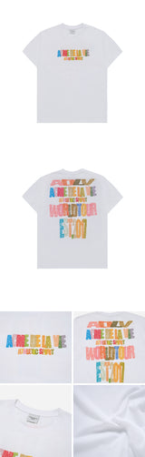 24FW CRAYON DRAWING LOGO SHORT SLEEVE T-SHIRT WHITE