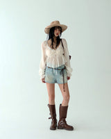 Honey Light blue Short pants Shorts