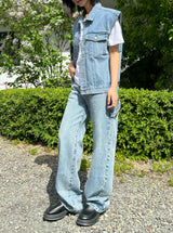 LOOSE FIT DENIM VEST code 21013