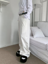  Motion 2WAY Snap Pintuck Wide Banding Long Pants (4 colors)