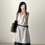 V-T A-Line Simple Round Dress