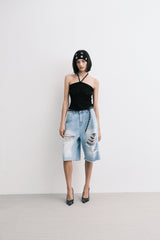 ニットトップ (black)
