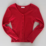 [MADE] Netty V-Neck Slim Fit Punching Summer Knit Cardigan (2 Colors)