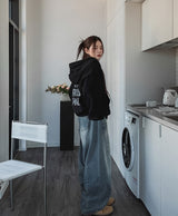Blind washing balloon denim pants