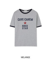 ロクドン スター レタリング リンガー Tシャツ