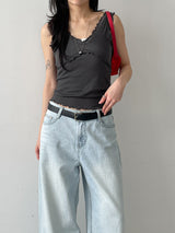 516 Washed Wide Denim Pants