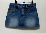 ローライズヒップスカートAラインデニムミニスカート IN SHORTS