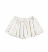 [♡MADE♡] blit ribbon top + cotton if frill sk set