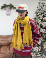 ラスストライプニット