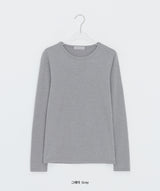 ベルタリーカラーラウンド長袖Tシャツ