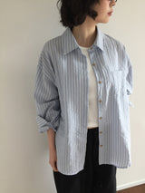 Summer pinstripe shirt (2color)