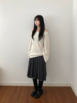 ネフオフショルダーニットウェア (3color)