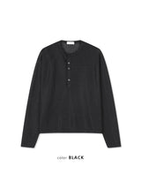 ドロー ヘンリー ニット ロングスリーブ