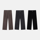 LMN ピギーデイイングコーデュロイセミワイドパンツ (3 colors)