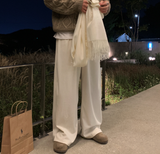 ノピ ベストフィット コーデュロイ バンディング ワイドパンツ