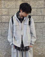 Dust Pocket Hooded Zip-Up (Gray)