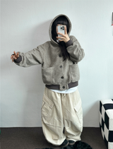 コーデュロイビッグカーゴバルーンロングパンツ 🤍💛💚2カラー