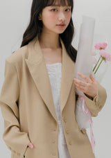 THREE BUTTON BLAZER (BEIGE)