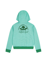 MULTI SKULL STRIPE HOOD ZIP UP (GREEN)