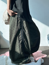 コリアン/ハイクオリティ🤎 トラックドットワイドセミバルーンロングパンツ 🤎🖤🐣💚 - 6カラーズ
