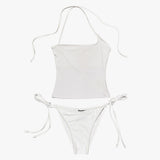 Nati asymmetric bikini - white