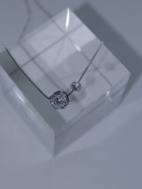 metal heart ball necklace