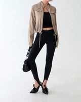 Cargo Pocket Slim Fit Zip-Up Jacket