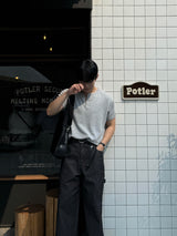 OSフックヘンリーネック半袖Tシャツ