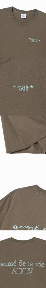 25FW ボーダーラインベーシックロゴショートスリーブTシャツ ココア