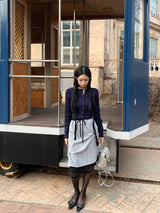  Oblique Noir Visor Stripe See-through Midi Skirt (2 colors)
