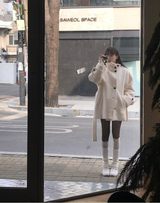 トリアンウールハイネックハーフコート ストラップセット