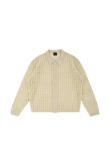 Pastel see-through knit cardigan